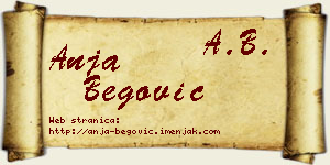 Anja Begović vizit kartica